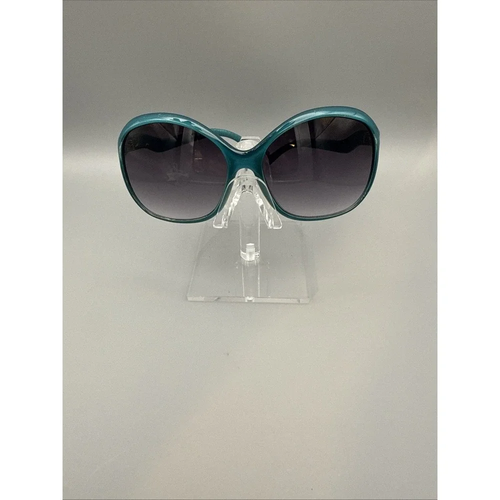 Super OVERSIZED XXL Very Large Round Blue Baroque Designer Sunglasses-Jackie-O